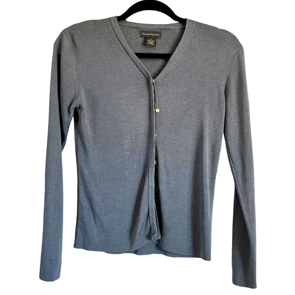 VINTAGE BANANA REPUBLIC Silk Cardigan medium